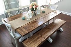 1_Rustic-farmhouse-dining-table-with-bench