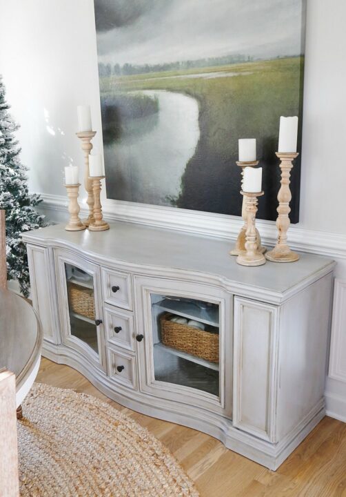 Chalk painted living room