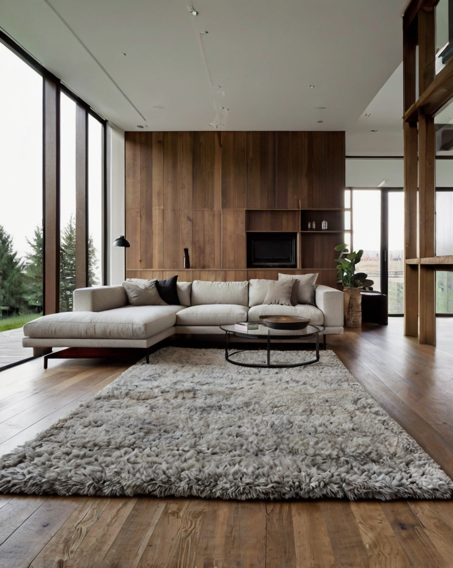 Default Minimalist House Ideas living room with Adding Rugs 2