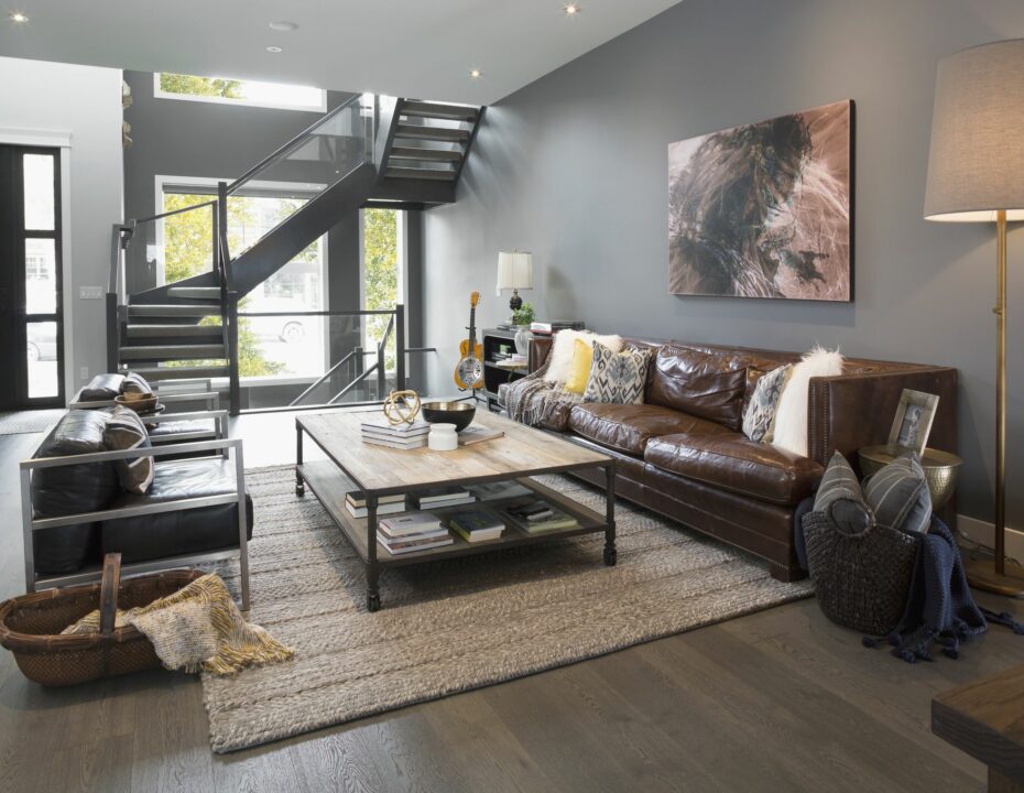 grey matte mixture living room