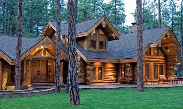 modern wood house