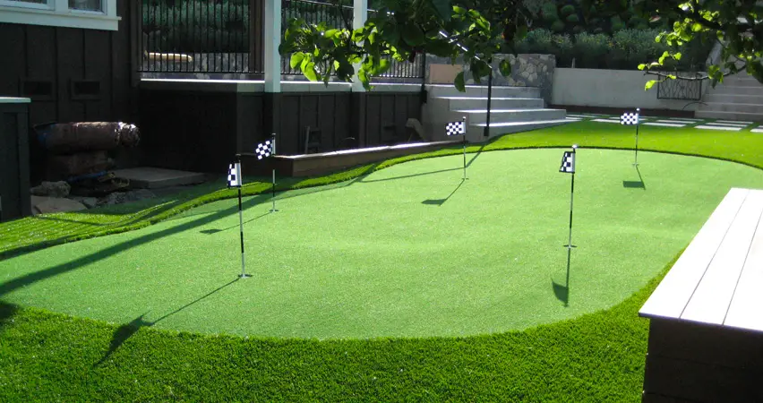 large backyard putting green