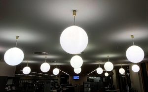 light fixtures with round bulb