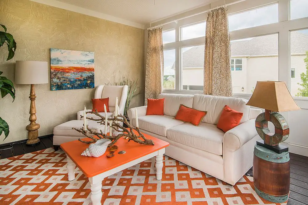 orange color furniture ideas