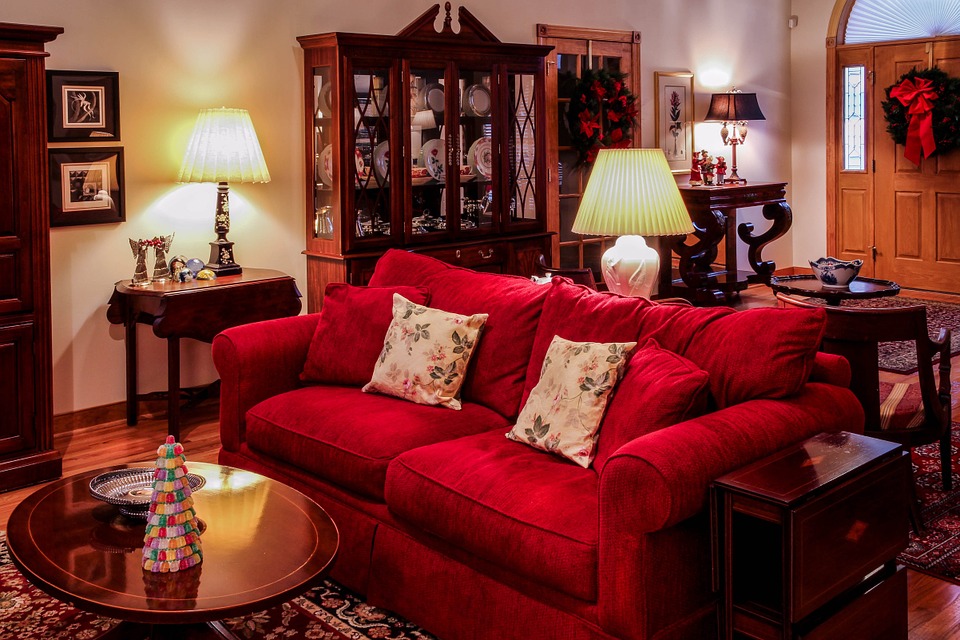 red modern sofa design