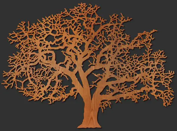 Oak Tree Wood Wall Decoration For Wall