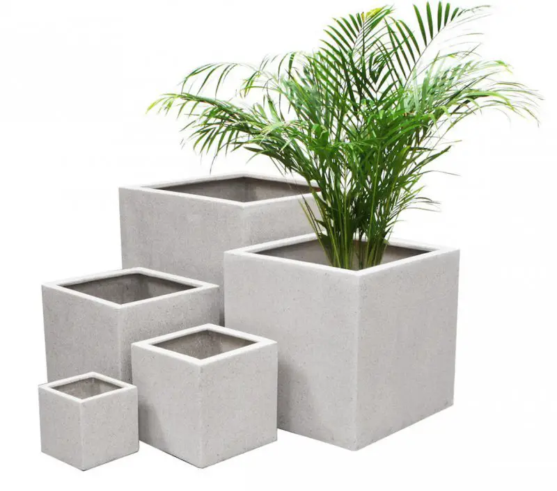 Square Shape Minimalist Design Pots Idea