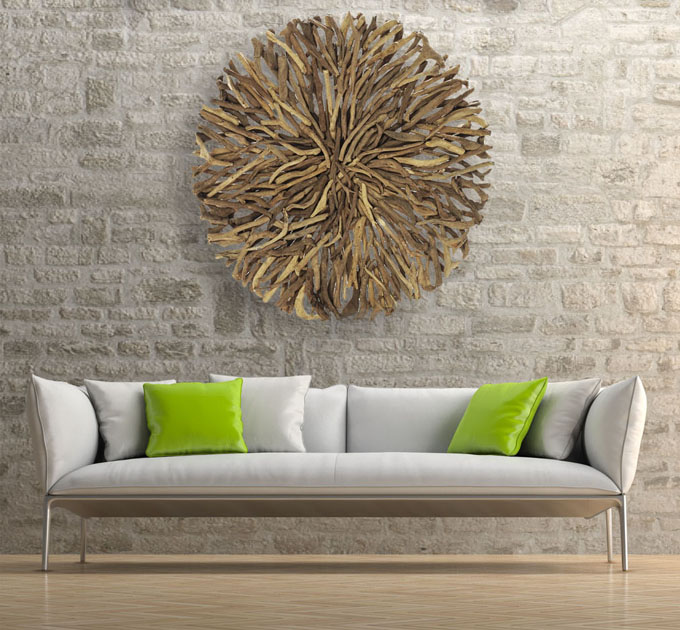 Wooden Style Art Wall Hanging