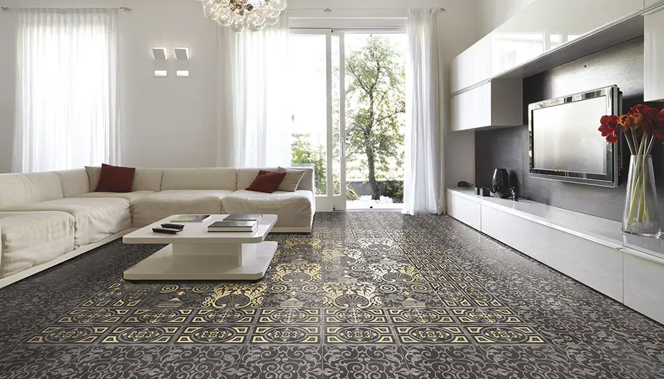 beautiful mosaic tile living room