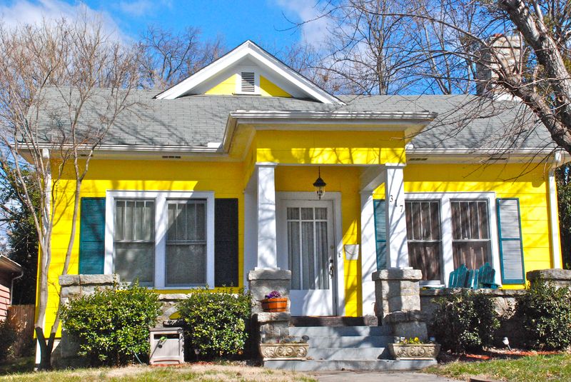 bright yellow house color inspiration