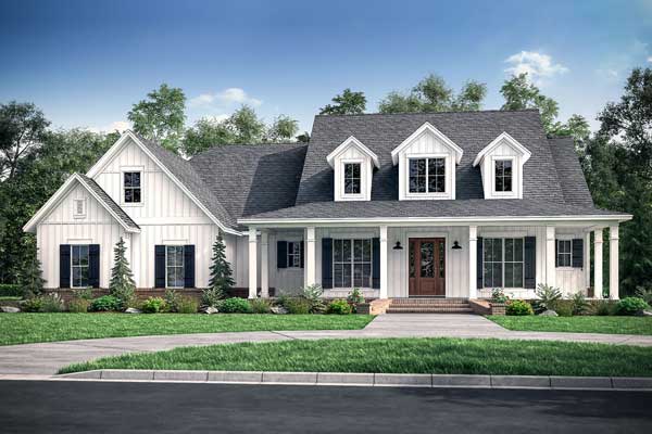 farmhouse plan as a traditional house