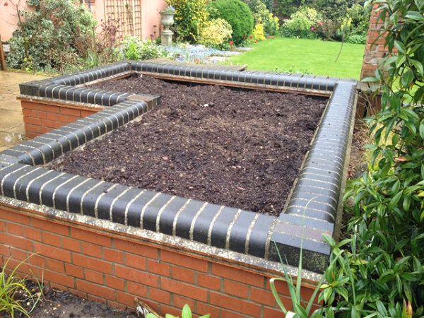 garden beds with brick for vegetable garden planters