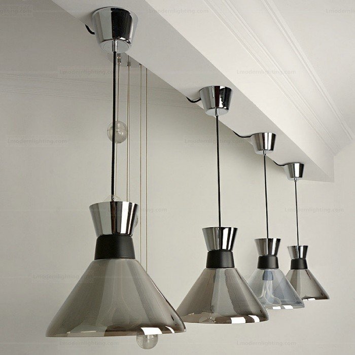 mettallic transparency hanging lamp design