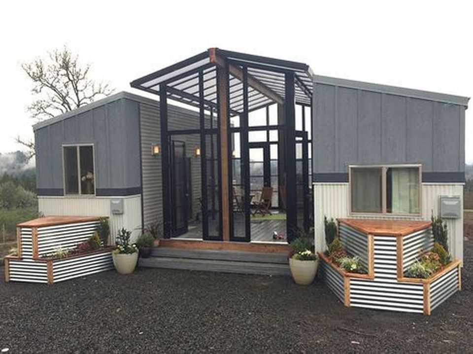 modern grey container house