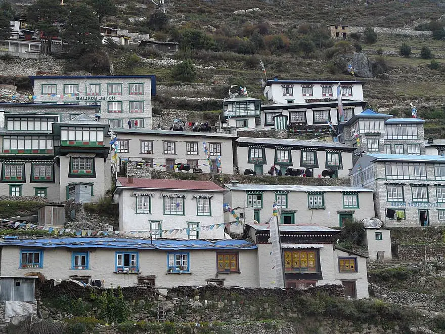 namche bazaar sherpa everest khumbu houses a hotel guest house