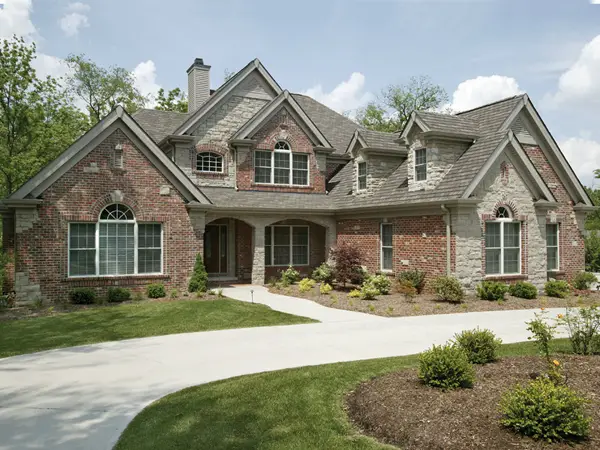 neutral color traditional house