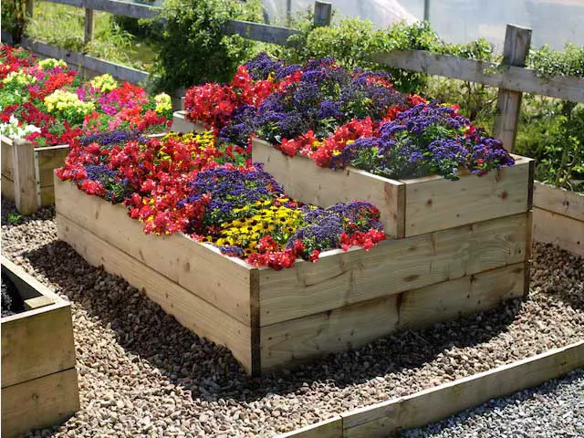 raised flower garden bed