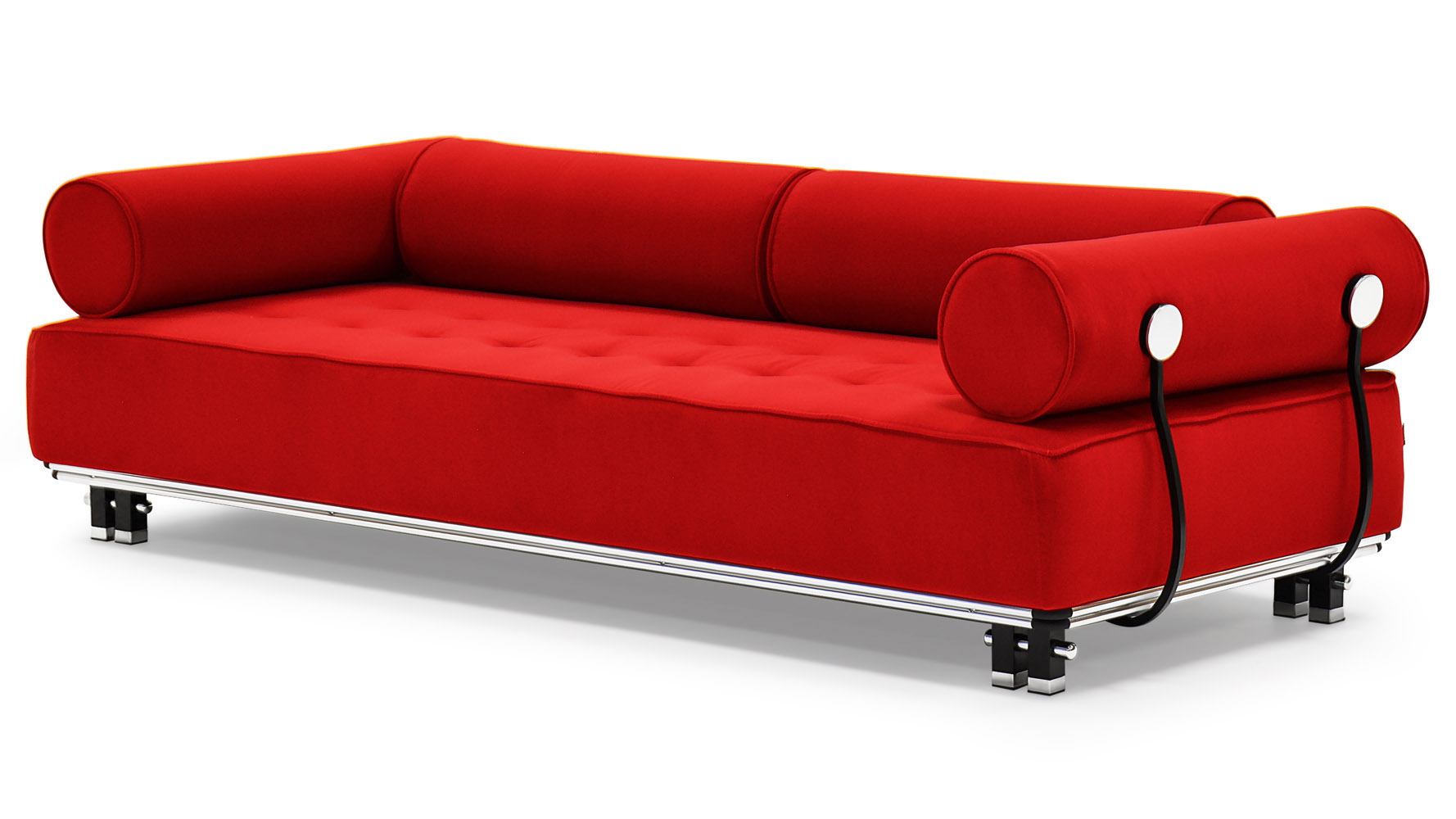 red sofa pillow and design