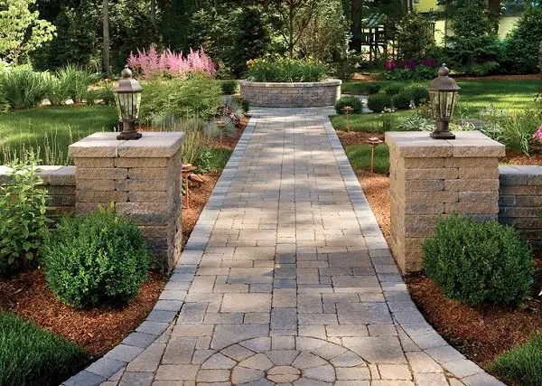 symmetry garden path design