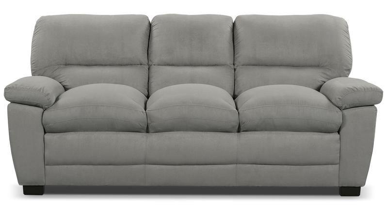 sofa grey with 3 seats and short