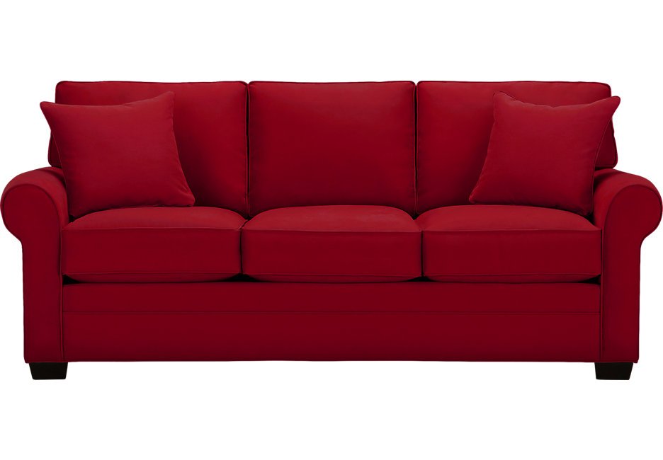 sofa red color with 3 seats