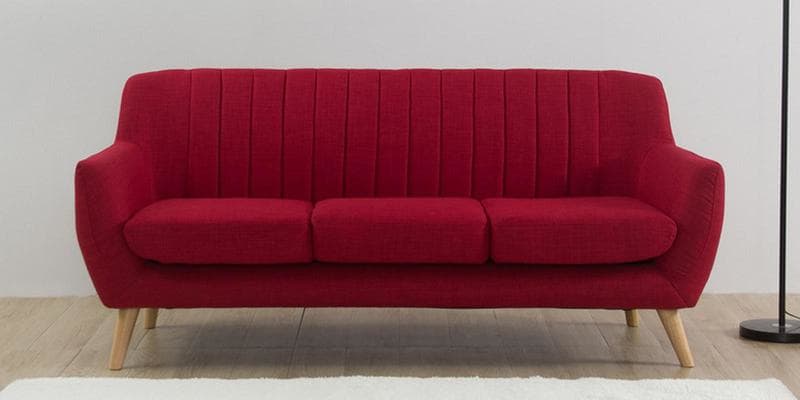 sofa red with legs