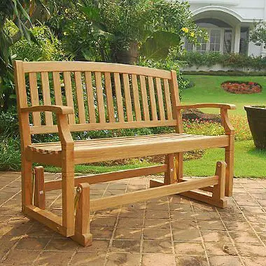 teak glinder bench simple minimalist