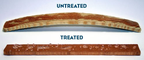 untreated wood and treated wood compare