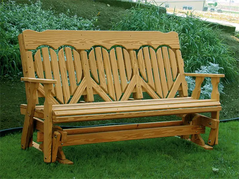 wooden glinder bench love design