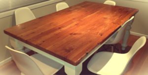 wooden table modern style and minimalist