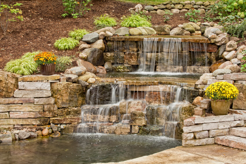 backyard garden waterfall ideas