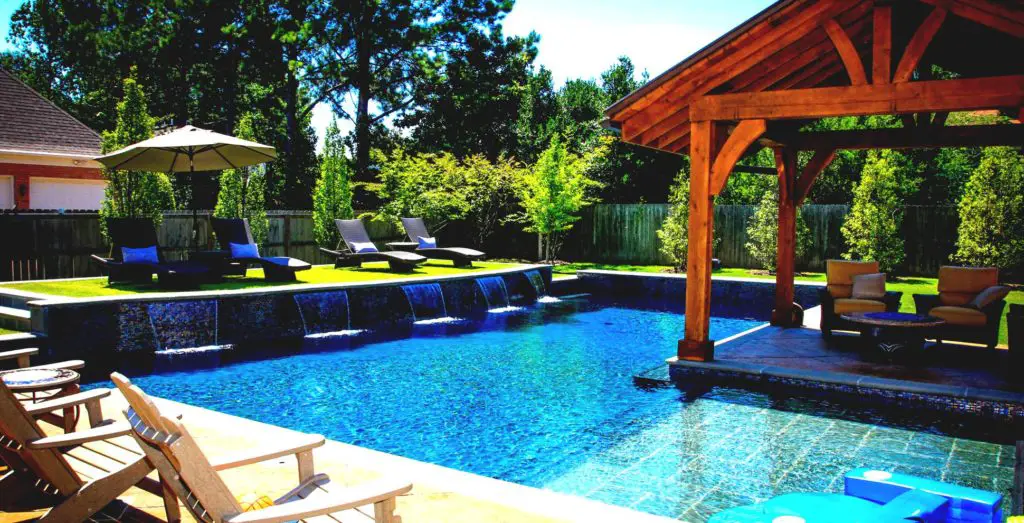 backyard pool landscape