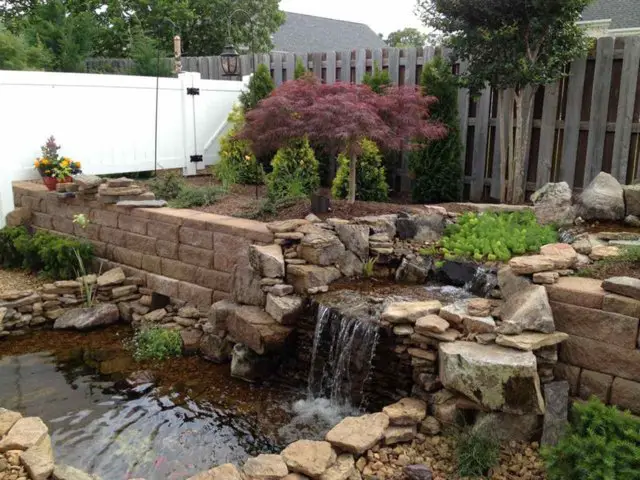 backyard waterfall