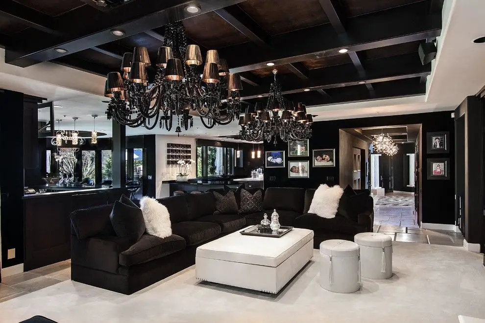 black family room ideas