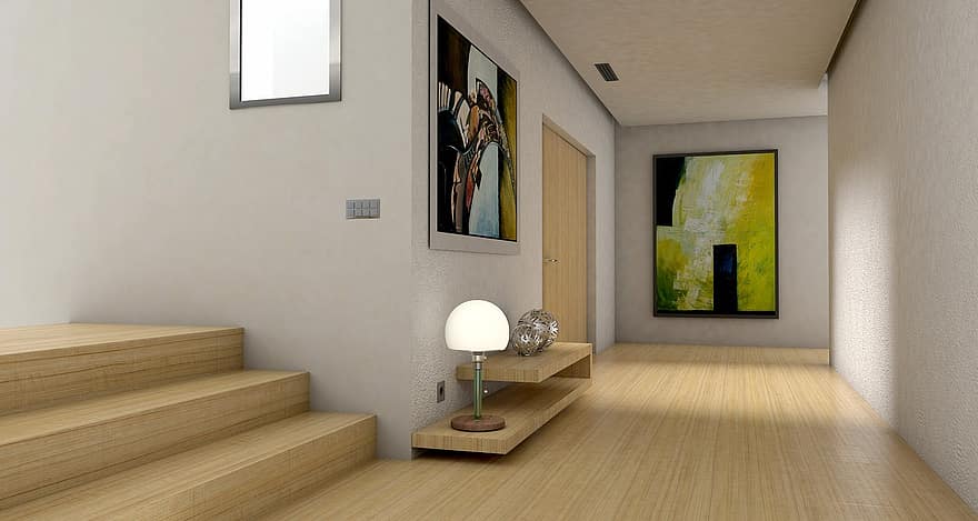 floor gang input entrance hall lichtraum gallery living room apartment graphic