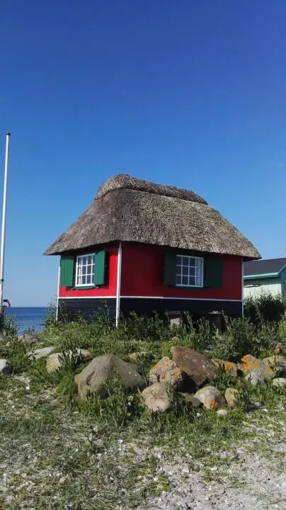 hut beach summer blue sand travel sky holiday house