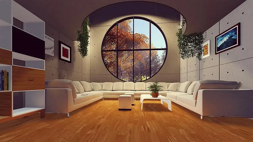 indoors furniture room window contemporary inside luxury modern sofa