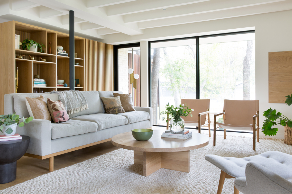 wooden minimalist living room ideas