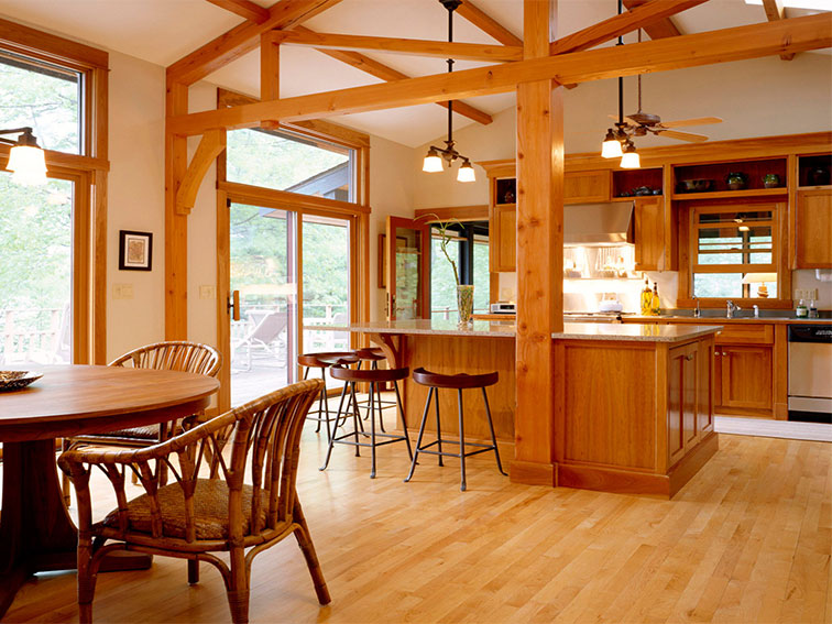 interior design living room wooden house