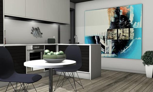 kitchen lichtraum gallery living room apartment graphic rendering architecture 3d visualization 2