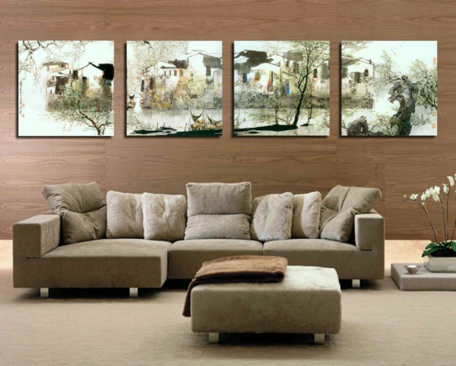 living room design ideas with painting
