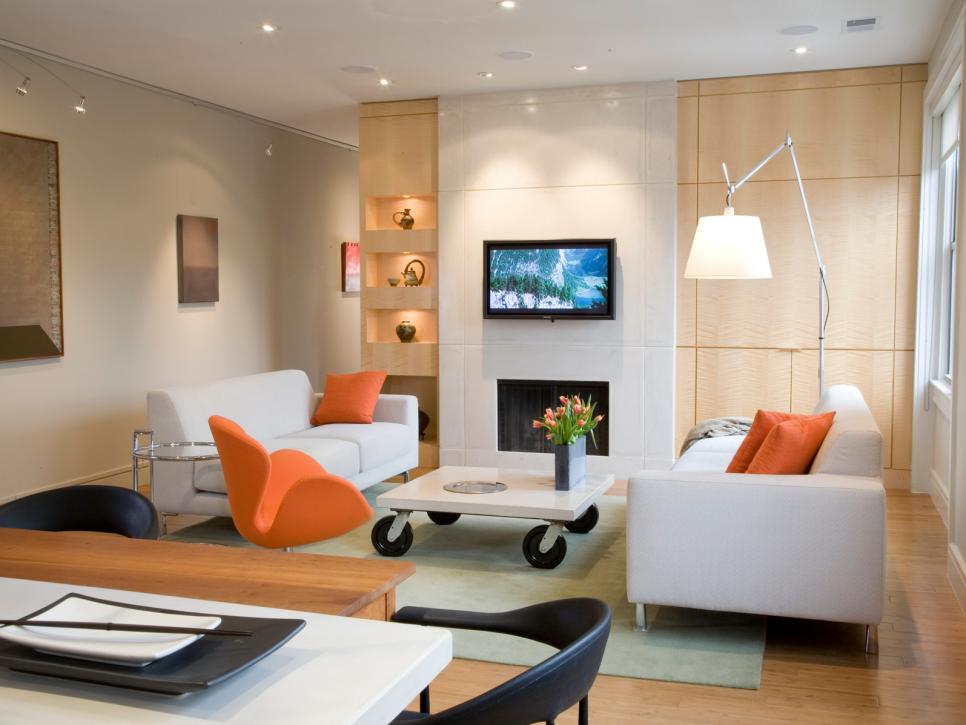 modern living room with light design