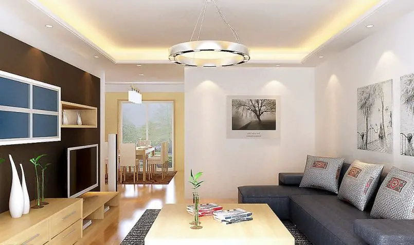 modern minimalist interior design with bright light