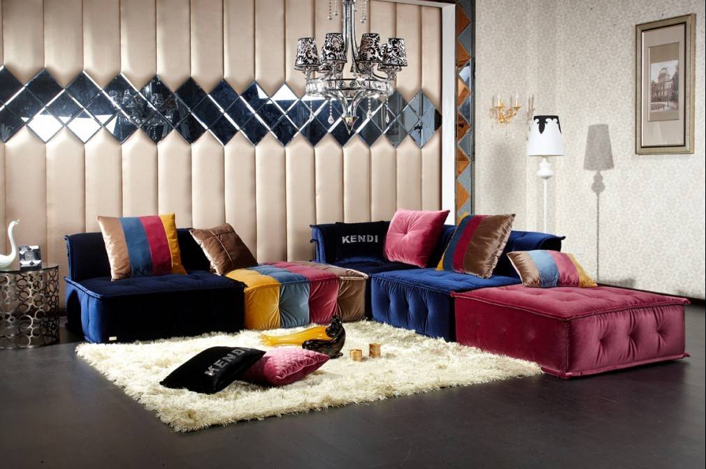multicolor sofa design