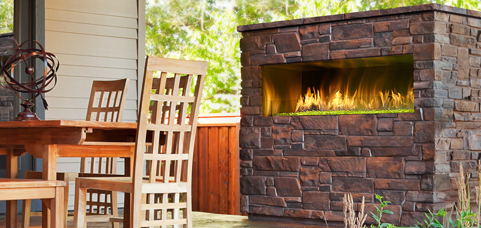 outdoor fireplace ideas with stone