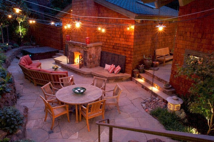 relaxing area backyard and patio