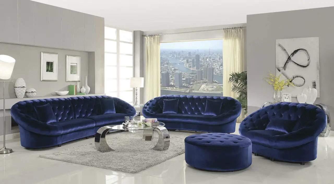 traditional royal blue sofa ideas