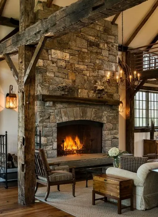 stone fireplace ideas