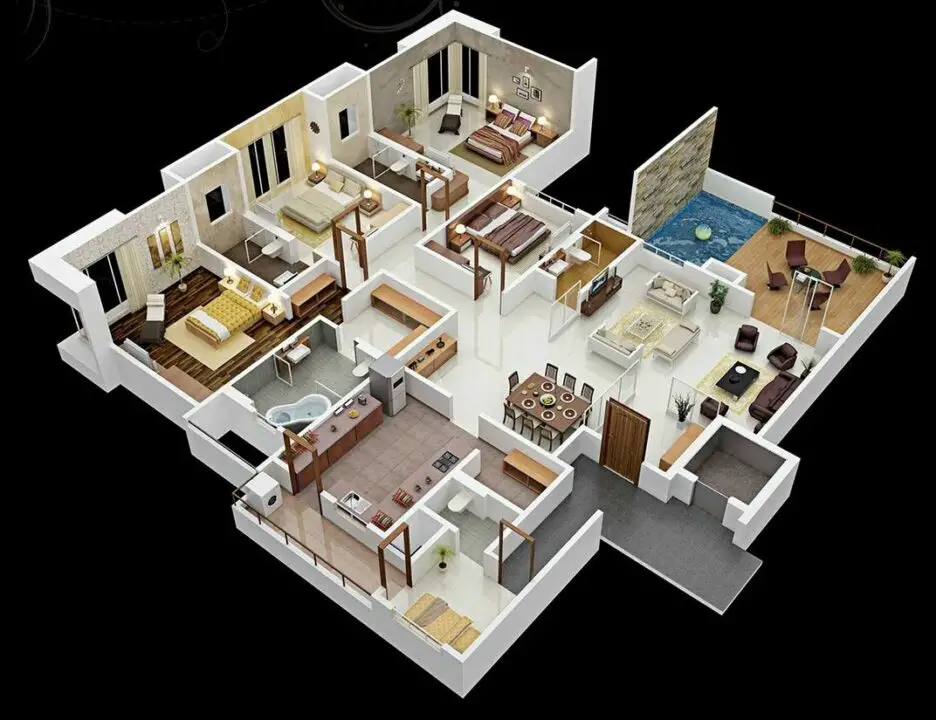 4 bedroom apartment or house