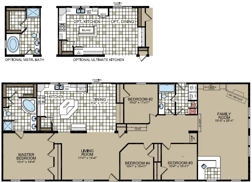 4 bedroom single wide scheme